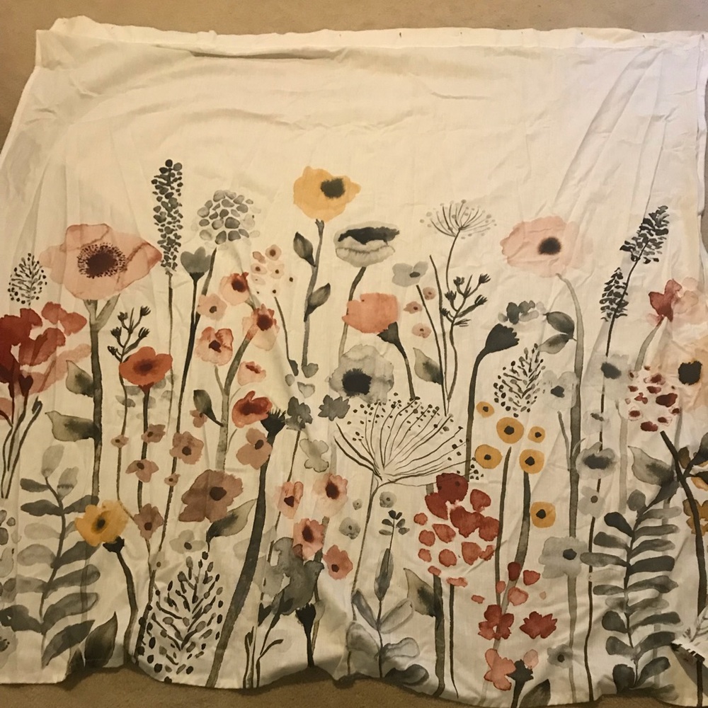 Floral shower curtain